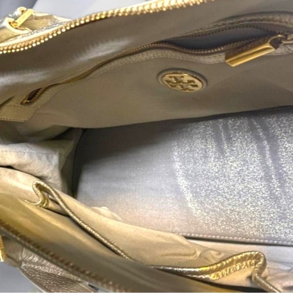 Gold and Tan Designer Handbag - Picture 4 of 6